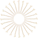 WE CARE ICON. hiuspinni 24 kpl, kulta