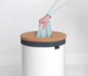 Brabantia pyykkikori 60L korkkikansi white
