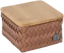 Handed By kierrätysmuovinen neliö minirasia bambukannella sienna 8 x 13 x 13 cm