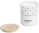 Skandinavisk LEMPI Tuoksukynttilä puukannella 65g, valkoinen