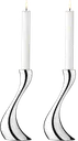 Georg Jensen Cobra-kynttiläjalat 2 kpl/pkt 20 cm, keskikokoinen