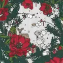 Havi Nuppu tissue lautasliina Joulusatu punainen 33cm 20kpl