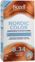 Biozell Professional Nordic Color ammoniakiton kestoväri Caramel Copper 8.34 2x60ml