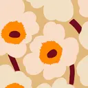 Marimekko Unikko beigeoranssi lautasliina 20kpl/24cm