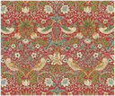 William Morris Pöytäliina Strawberry thief punainen145x250cm