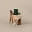 Skandinavisk SKOG Tuoksukynttilä puukannella 65g, vihreä