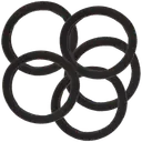 WE CARE ICON. hiuskuminauha 5 kpl, musta