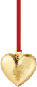Georg Jensen Christmas collectibles 2023 sydän, 5,4cm x 5cm, 18kt kullattu messinki