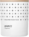 Skandinavisk LEMPI Tuoksukynttilä puukannella 200g, valkoinen
