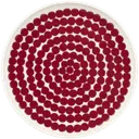 Marimekko Räsymatto Lautanen 20cm tummanpunainen/valkoinen