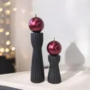 Puttipaja Kannallinen metallihohto pallokynttilä 2 kpl syvä punainen 6x8cm