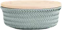 Handed By pyöreä kierrätysmuovinen rasia bambukannella eucalyptus m 11 x 26 cm