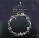 House valokranssi 30 cm 80 led hopea
