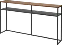 Yamazaki Tower konsolipöytä 126x65cm musta hyllyllä