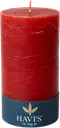 Havi´s  Rustiikkinen pöytäkynttilä punainen 70mmx130mm 1kpl  52 h