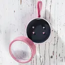 Cailap Hopeakorvakorusetti 2 paria, sydän kivikoristeilla