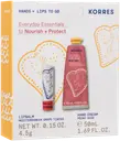 KORRES Winter Essentials käsivoide 50ml + huulivoide 4,5g lahjapakkaus