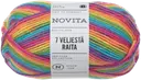 Novita Lanka 7 Veljestä Raita 100 g sateenkaari 980