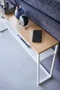 Yamazaki Tower konsolipöytä 126x65cm valkoinen hyllyllä