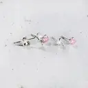 Cailap Hopeakorvakorusetti 2 paria, sydän kivikoristeilla