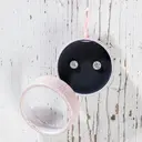 Cailap Hopeakorvakorut pyöreä, kirkas kivi