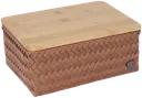 Handed By kierrätysmuovinen korkea suorakulmio rasia bambukannella sienna 11 x 24 x 18 cm