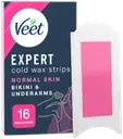 Veet Expert Kylmävahaliuskat Bikini&kainalo 16kpl