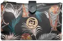 Gillian Jones kosmetiikkalaukku, musta tiikeri ja palmu printti
