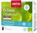 D-Toxis Detox puhdistava pikakuuri 7 päivää Vadelma 7x15 ml