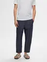 SELECTED HOMME Slh180-relaxed crop ron linen housut