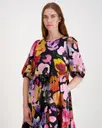 Kaiko Wild Lea Tiered midi mekko