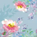 DUNI lautasliina Flowy Floral 33x33cm 3-krs 20kpl