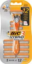 BIC 3 Hybrid Extra Life varsi ja 12 vaihtoterää