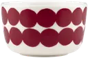 Marimekko Räsymatto Kulho 2,5dl tummanpunainen/valkoinen