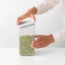 Brabantia nelikulmainen säilytyspurkki 1,6L light grey