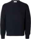 Selected Slhthim ls knit structure crew neule