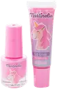 LITTLE UNICORN Nail & lip setti sisältää huulivoiteen ja kynsilakan