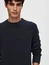 Selected Slhthim ls knit structure crew neule
