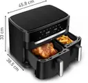 OBH Nordica XXL Dual Easy 11l air fryer AG9428S0 musta