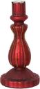 Decoris Kynttilänjalka strassikoriste 10x10x22cm punainen