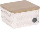 Handed By kierrätysmuovinen neliö minirasia bambukannella champagne 8 x 13 x 13 cm