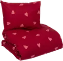 Pentik Sydän pussilakanasetti punainen 150x210 cm + 50x60 cm