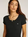 Tommy Jeans Tjw slim button rib c-neck ss t-paita