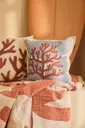 Lexington Summer print embroidered tyynynpäällinen 50x50cm sininen/koralli