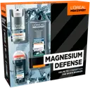 L'Oréal Paris Men Expert Magnesium Defense lahjapakkaus - kasvovoide 50ml, deo 50ml ja suihkugeeli 300ml