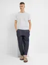 SELECTED HOMME Slh180-relaxed crop ron linen housut