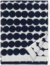 Marimekko Räsymatto Kylpypyyhe 70x150cm tummansininen/valkoinen