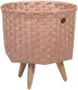 Handed By kori pyöreä s puujaloilla 29x29x20 cm roosa