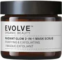 Evolve Organic Beauty Radiant Glow 2-in-1 Mask Scrub Kasvonaamio 60 ml