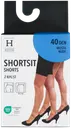 House naisten shortsit 40 den 2-pack
